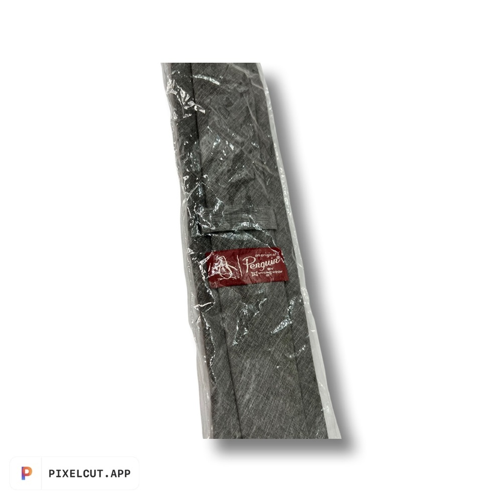 Mens Grey Skinny Tie - Penguin - brand new